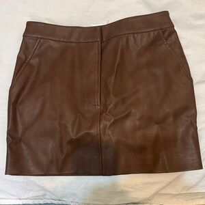 Astr Chocolate Brown Mini Skirt